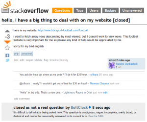 the worst Stack Overflow question ever